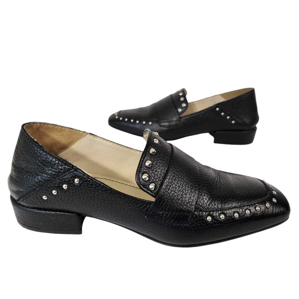 Kenneth Cole Loafers Studs Bowan Slip-On  Womens 6.5 Black Leather  classic